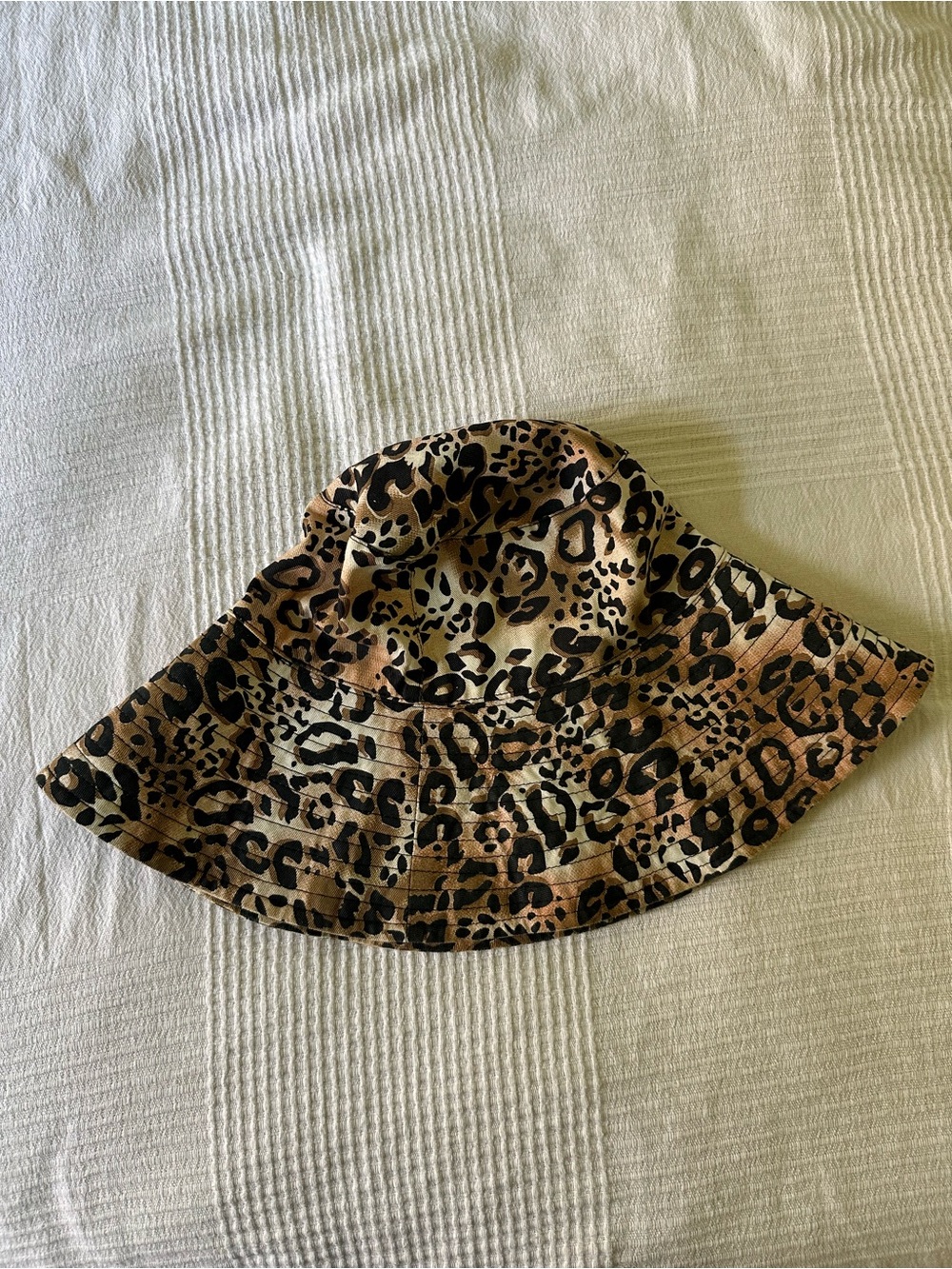 ASOS Leopard Print Bucket Hat in Tan and Black